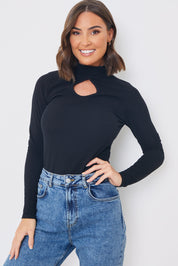 Keyhole High Neck Bodysuit