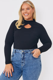 Keyhole High Neck Bodysuit