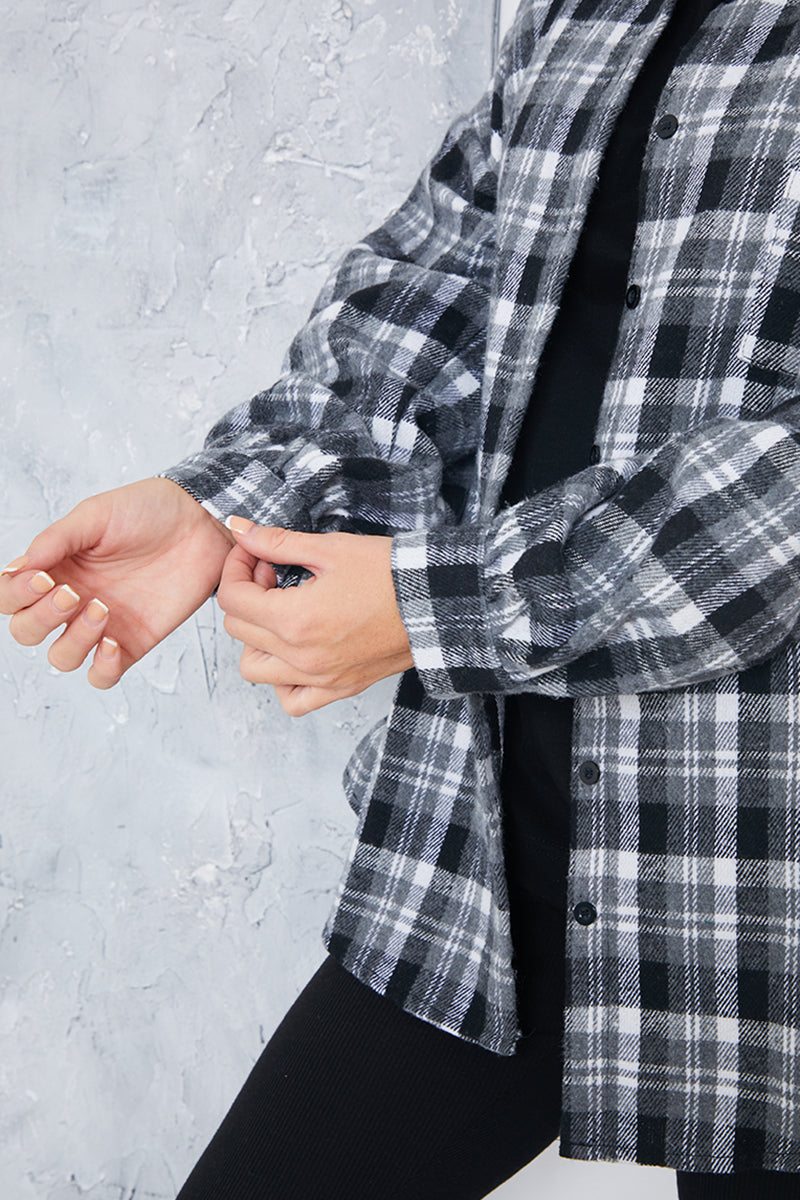 Check Oversized Shirt