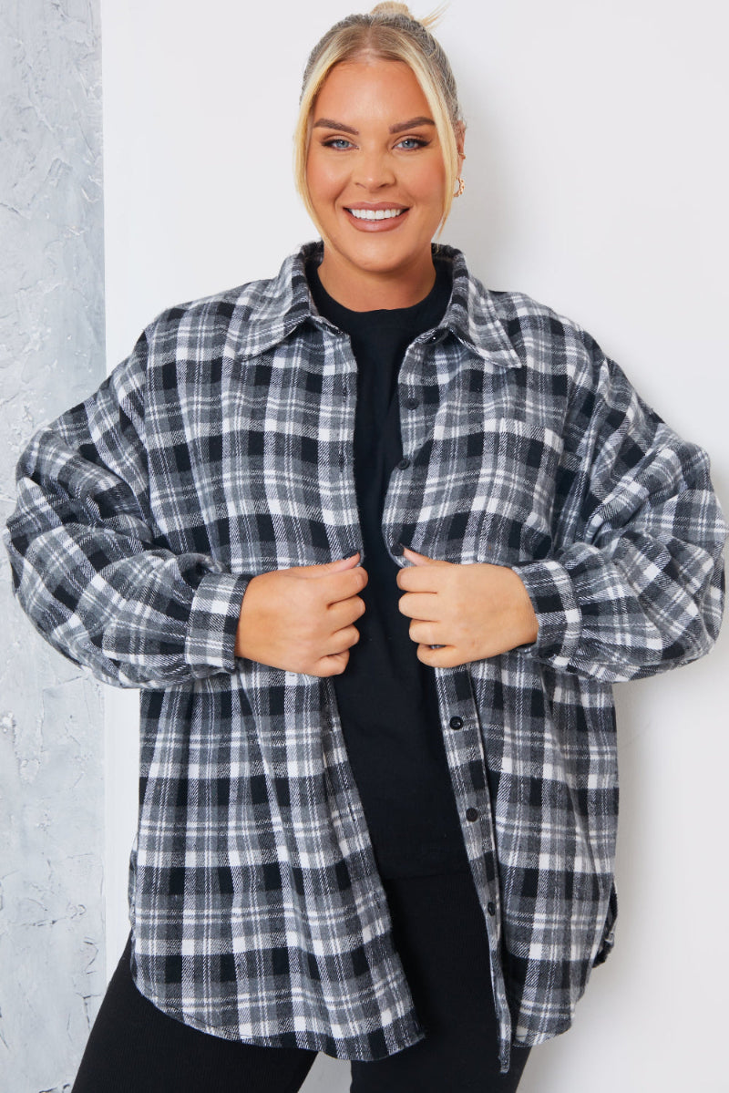 Check Oversized Shirt
