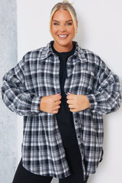 Check Oversized Shirt