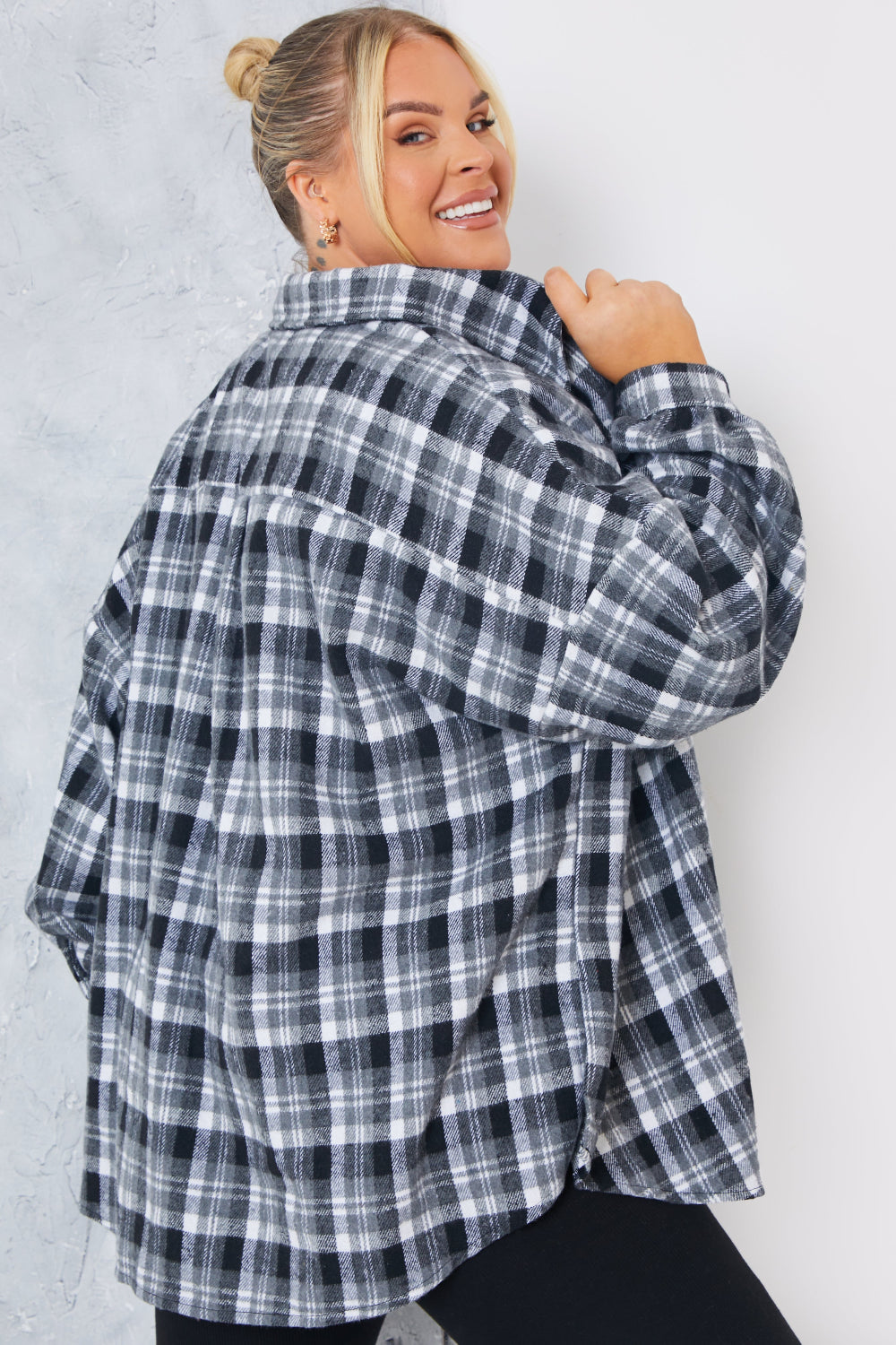 Check Oversized Shirt