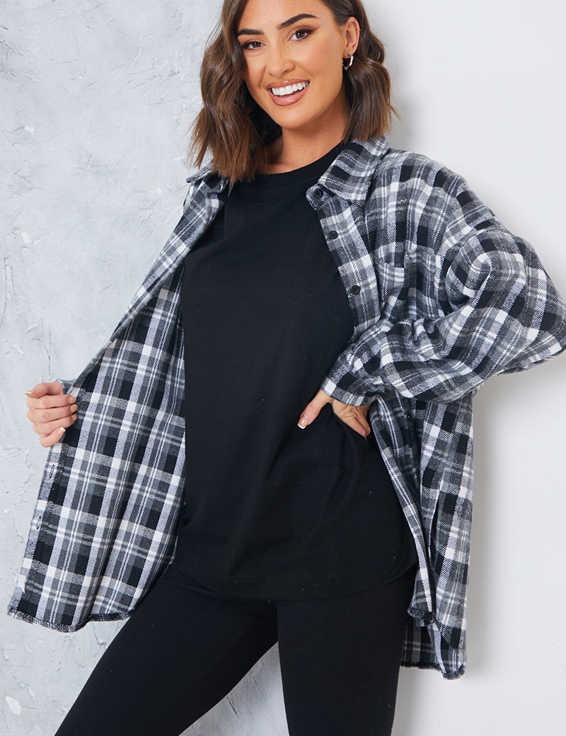 Check Oversized Shirt