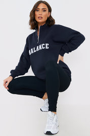 Balance' Borg Embroidered Sweater