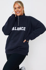 Balance' Borg Embroidered Sweater