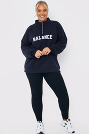 Balance' Borg Embroidered Sweater