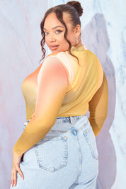 Ombre Long Sleeve Bodysuit