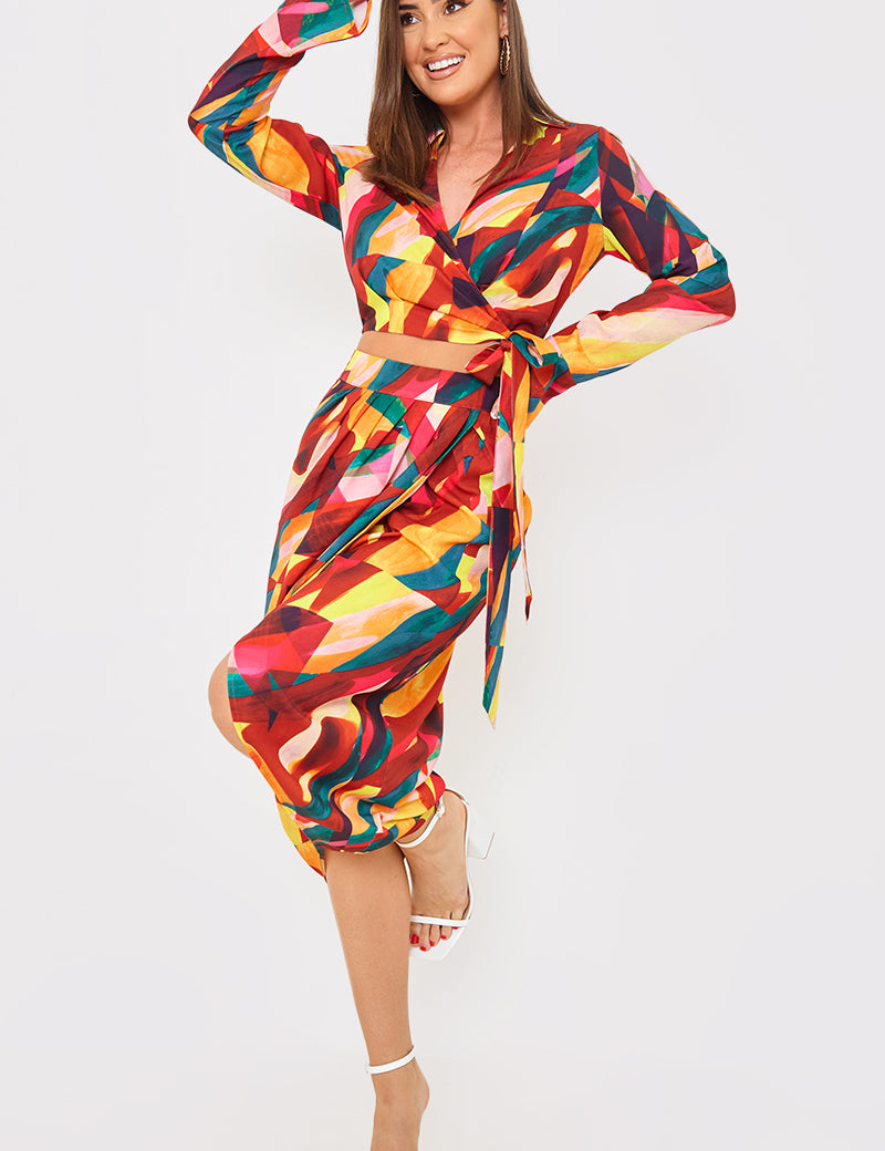 Tie Front Cropped Shirt