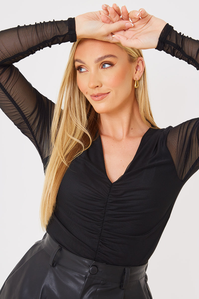 Gathered Front Bodysuit