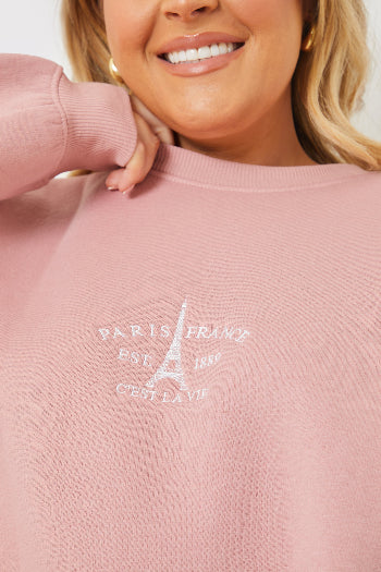 Paris Embroidered Sweater