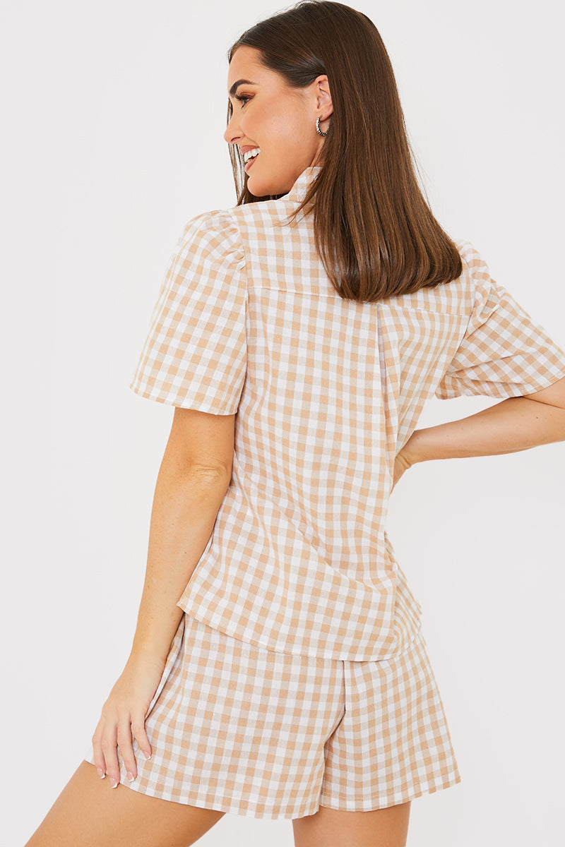 Gingham Short Sleeve Shirt