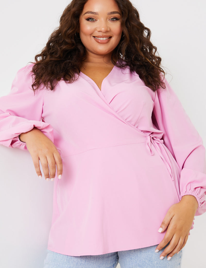 Tie Front Wrap Top