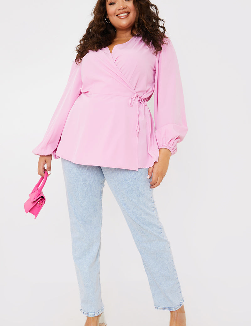 Tie Front Wrap Top