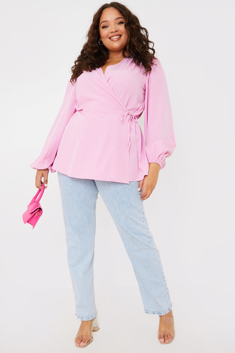 Tie Front Wrap Top