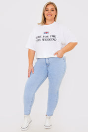 Here For The 3 Day Weekend Slogan T-Shirt