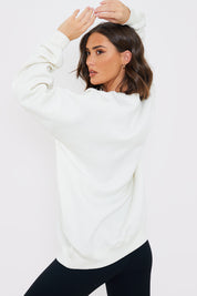 New York Embroidered Oversized Sweater