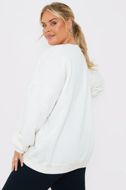 New York Embroidered Oversized Sweater