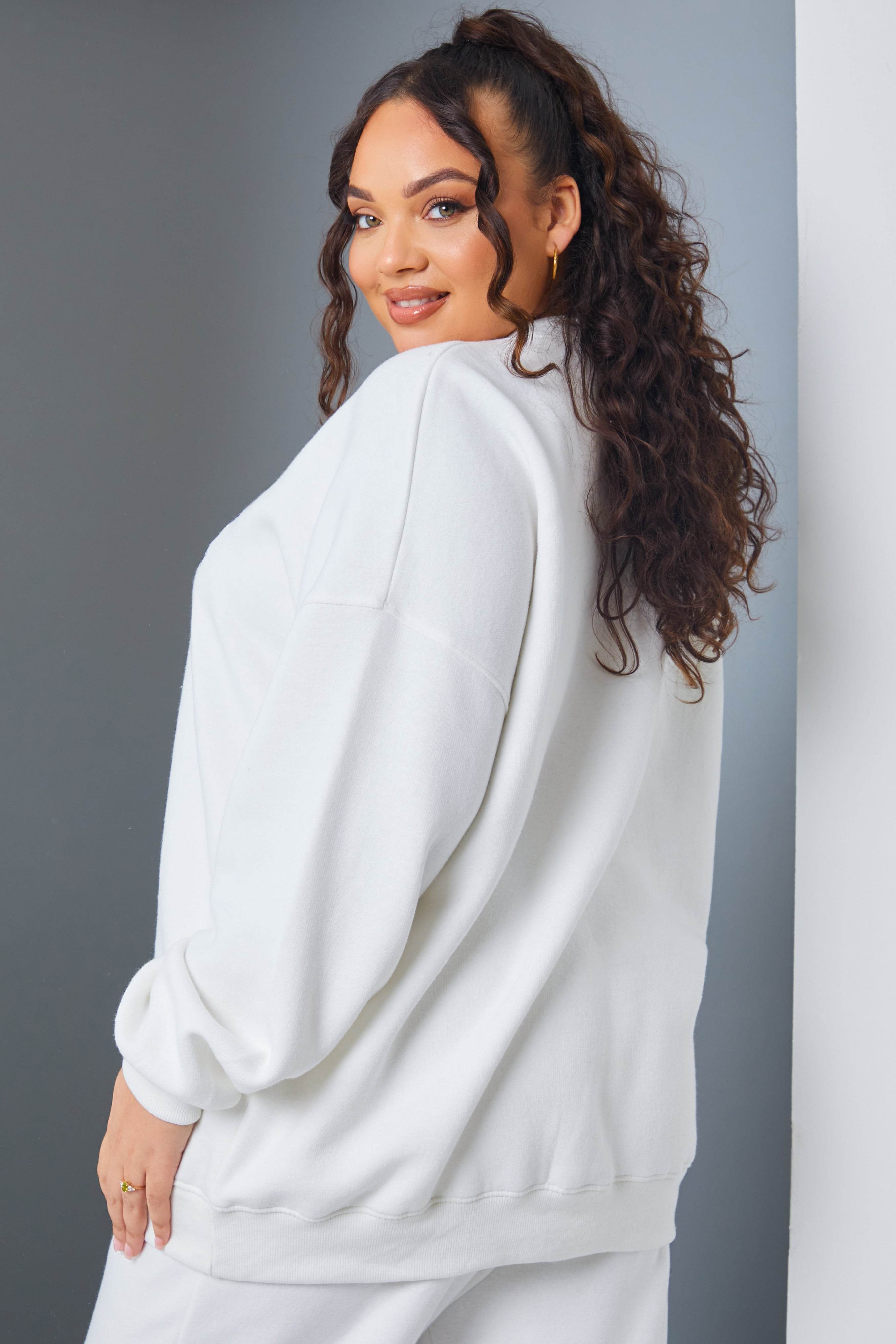 'Leisure' Slogan Sweater - InTheStyle