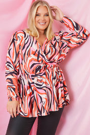 Wrap Front Smock Top