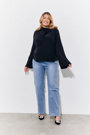 Cowl Neck Draped Blouse	