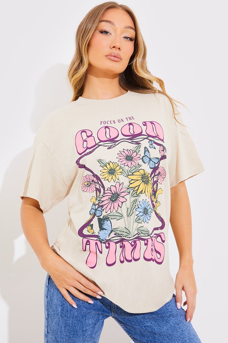 Good Times Motif T-Shirt