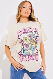 Good Times Motif T-Shirt