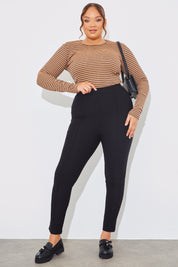 Striped Ribbed Long Sleeve Top