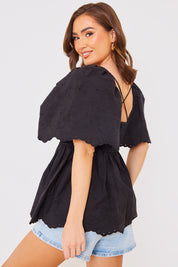 Broderie Smock Top