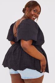 Broderie Smock Top