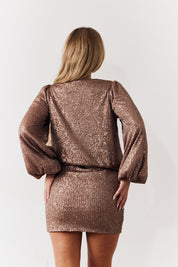 Matte Sequin Wrap Top