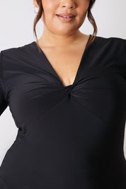 Slinky Twist Front Short Sleeve Top 