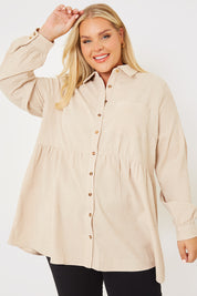 Cord Frill Hem Shirt