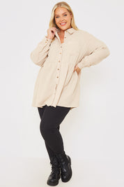 Cord Frill Hem Shirt