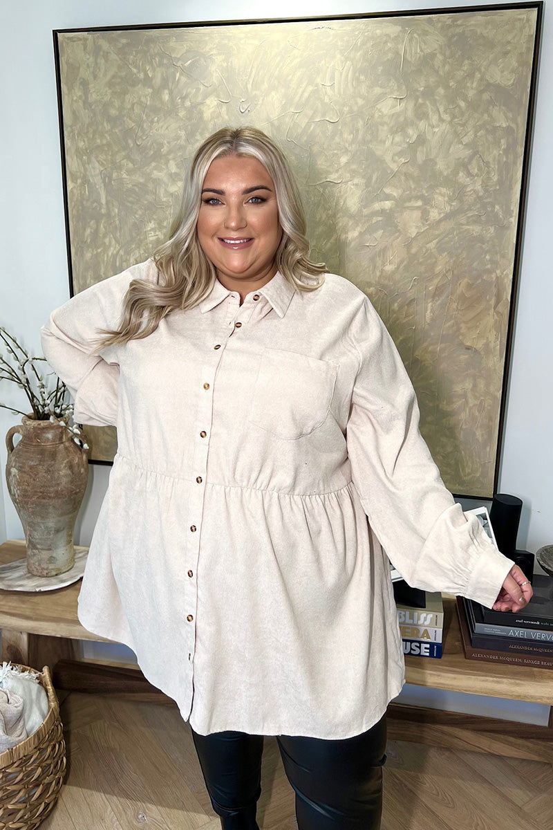 Cord Frill Hem Shirt