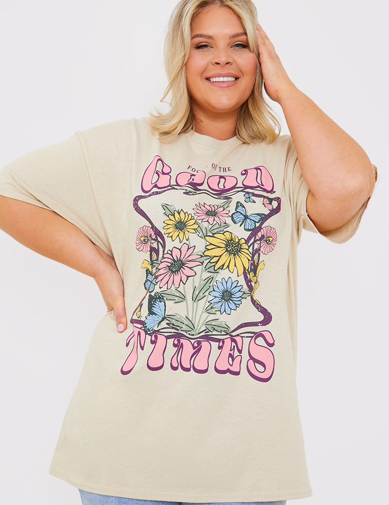 Good Times Motif T-Shirt