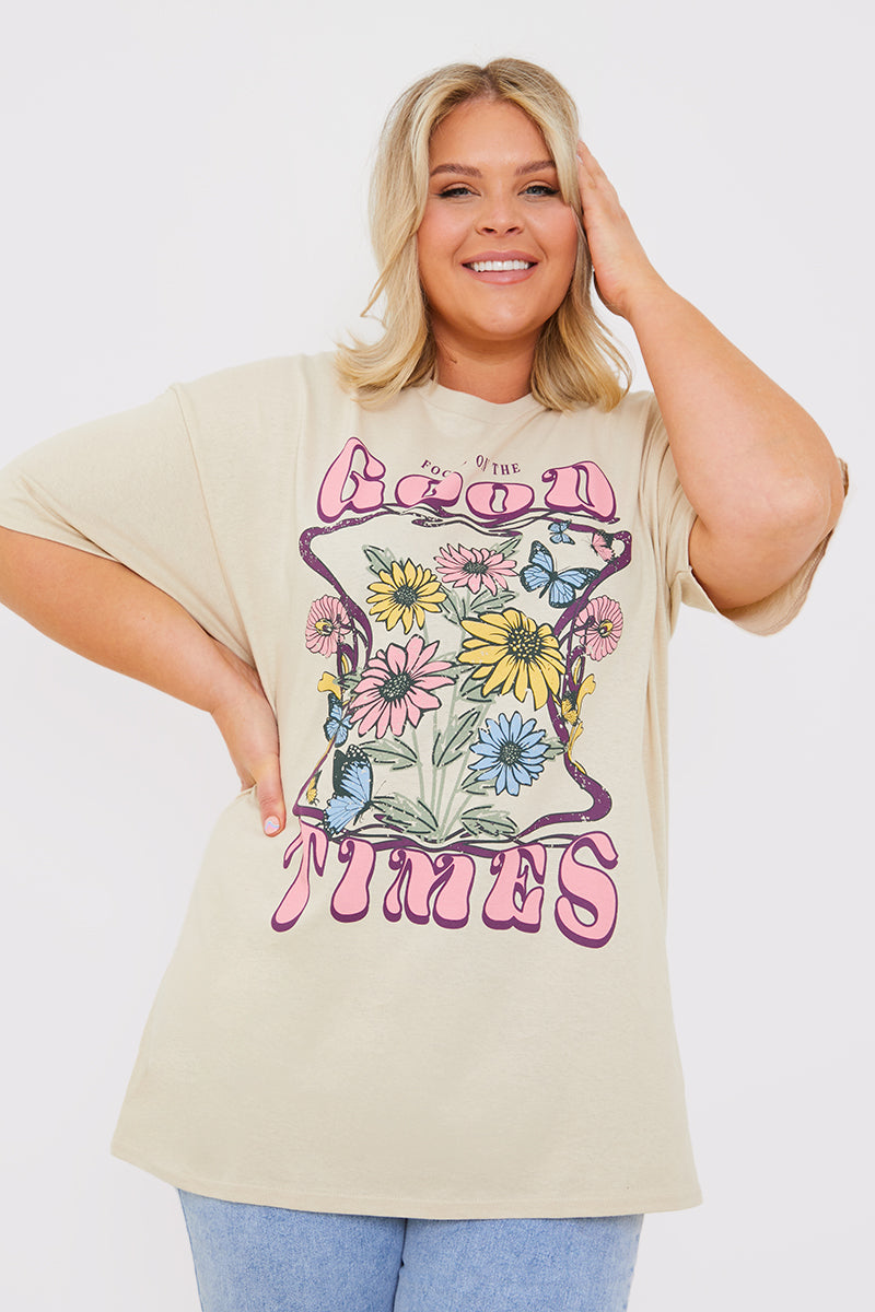 Good Times Motif T-Shirt
