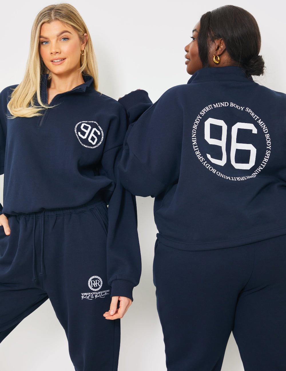 Half Zip '96' Printed Toggle Sweater