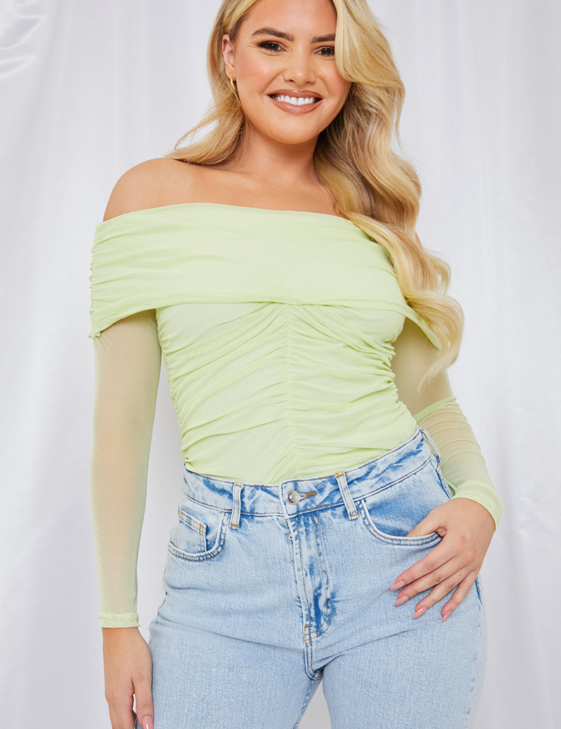 Mesh Bardot Top