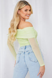 Mesh Bardot Top