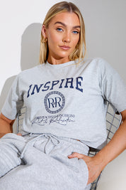 'Inspire' Printed Boxy Crop Top