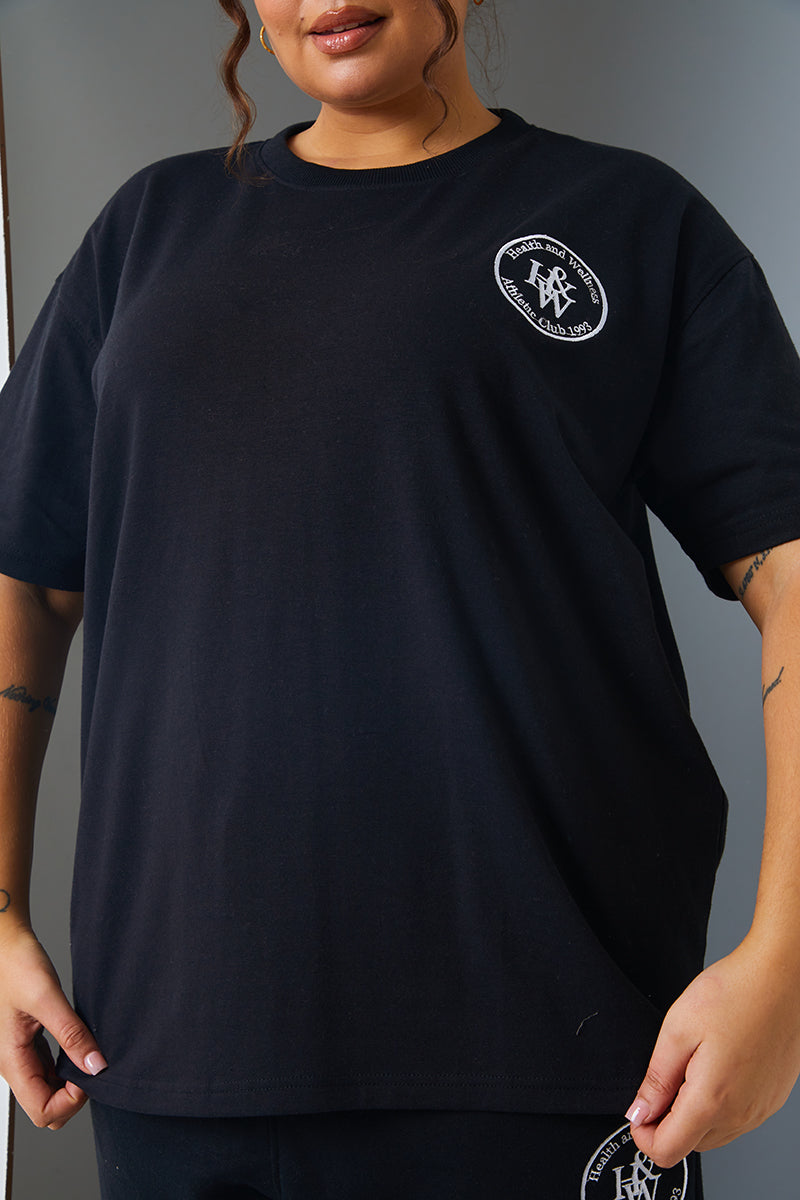 'Health And Wellness' Slogan Oversized T-Shirt