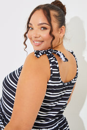 Tie Shoulder Smock Top
