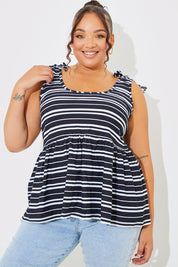 Tie Shoulder Smock Top
