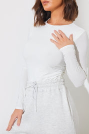 Long Sleeve Double Layer Slinky Bodysuit