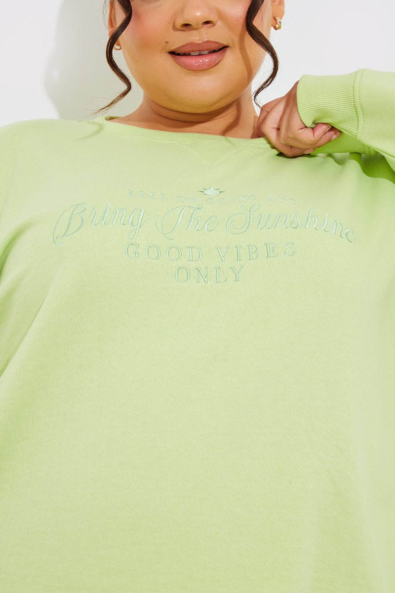 Embroidered Sunshine Sweater