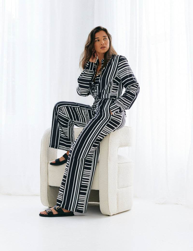 Abstract Stripe Co-Ord Trouser - InTheStyle