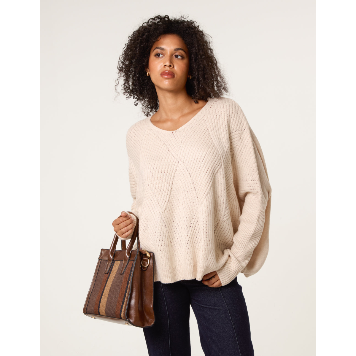 Slouchy V Neck Jumper