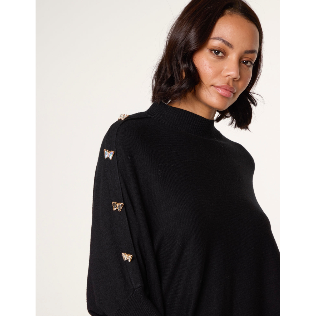 Butterfly Button Detail Jumper