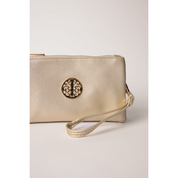 Detailed Zip Up Purse With Detachable Strap