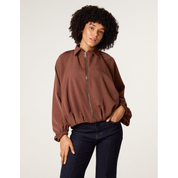 Drape Puffball Zipper Jacket